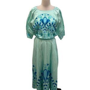 Emily McCarthy Women's Celeste Crop Top Milly Maxi Skirt Set Cordoba Size XS